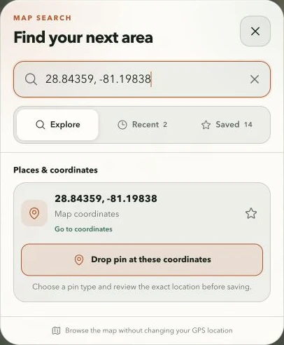 Search sheet in True 3D using a public demonstration coordinate pair